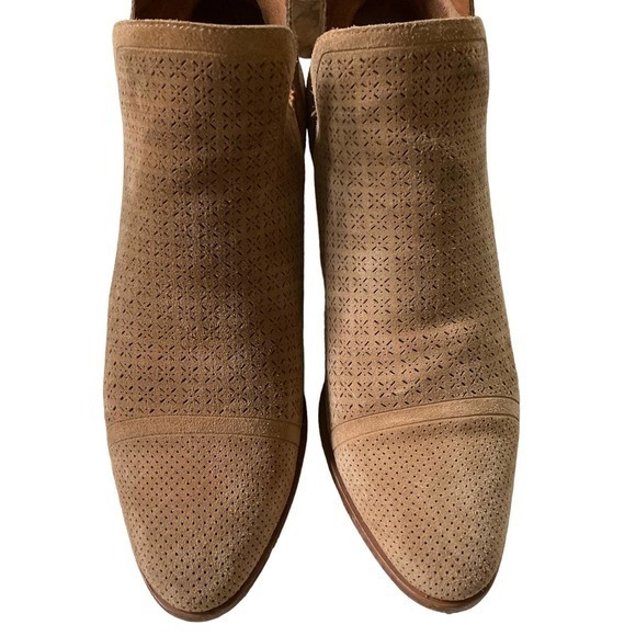 Sigerson Morrison Textured Slip On Boots Booties‎ Camel Tan SZ Euro 38.5 US 8 - Picture 7 of 8